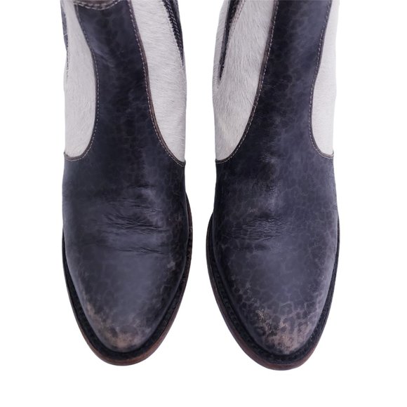 FREEBIRD BY STEVEN LASSO LEOPARD HAIRCALF BOOTIES - Picture 9 of 15